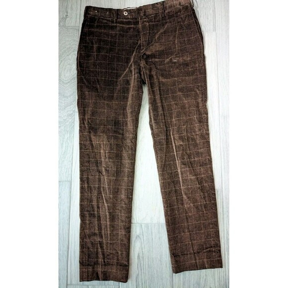 Il Pantalone Other - GTA IL PANTALONE Brown Velvet Cotton Pants Trousers EU 46‎ US 33 Waist N48